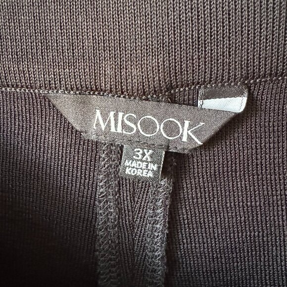 Misook Knit Pull On Straight Leg Knit Pant 3X Stretch Flat Front Seam Detail - Picture 3 of 16
